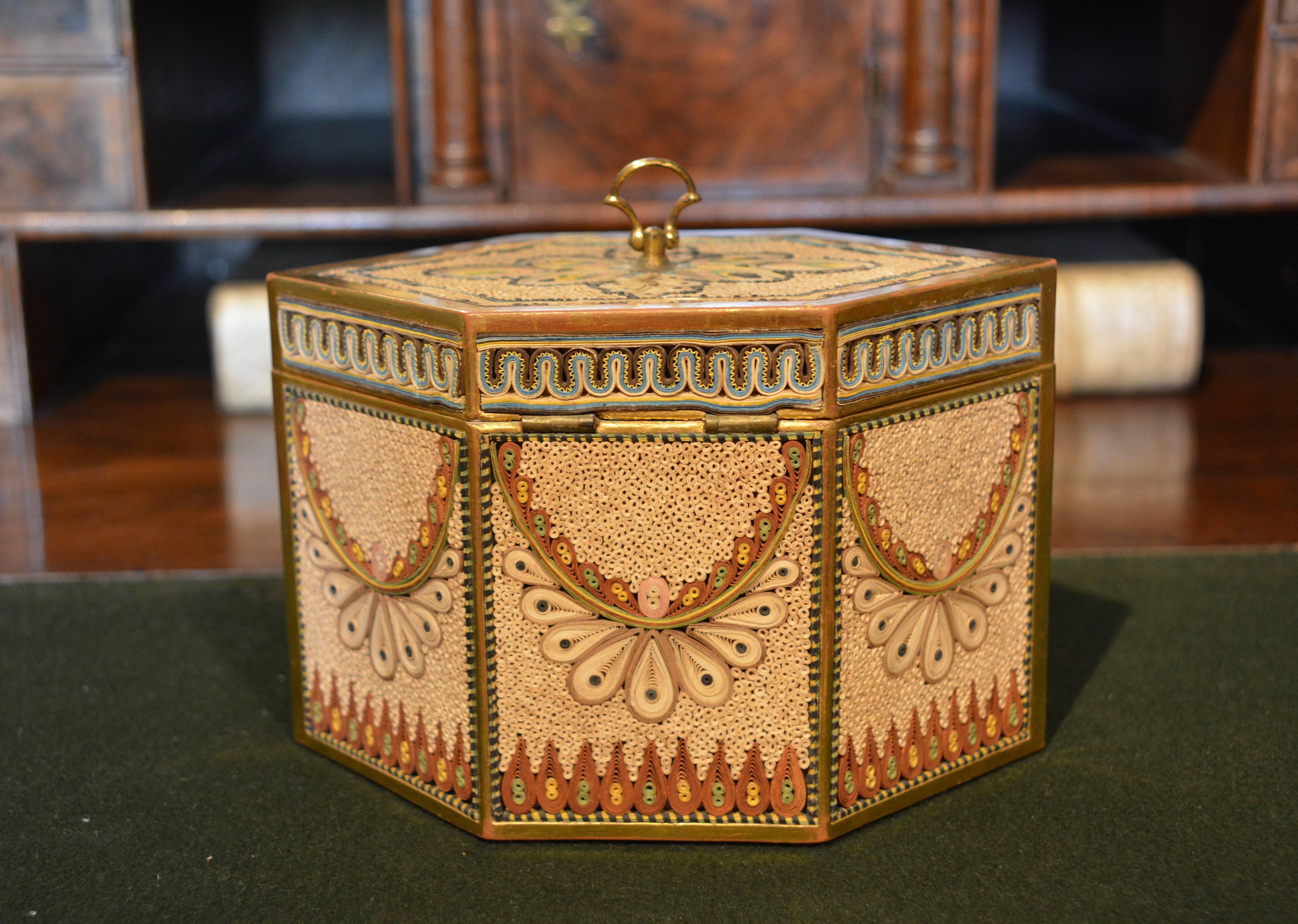 Neoclassical Late 18th Century Rolled Paper Tea Caddy