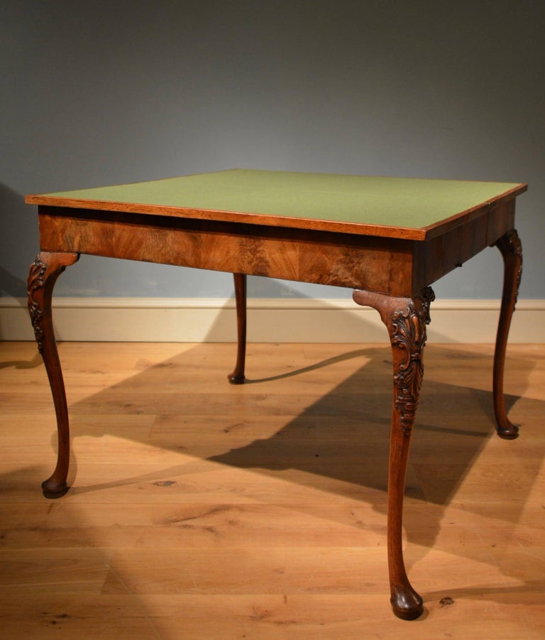 18th Century Walnut Concertina Action Card Table at 1stDibs