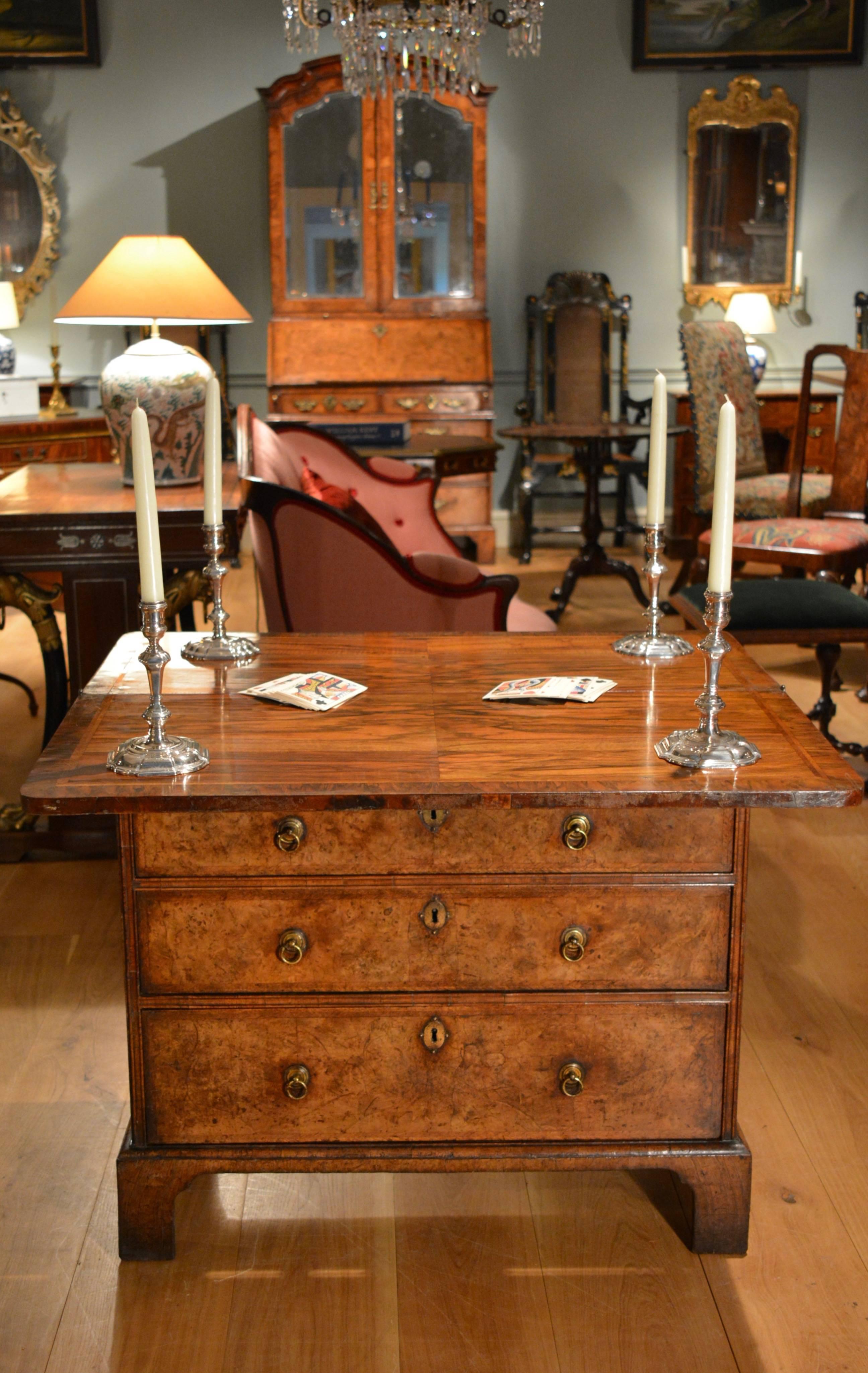 George I Early 18th Century Walnut Bachelors Chest For Sale