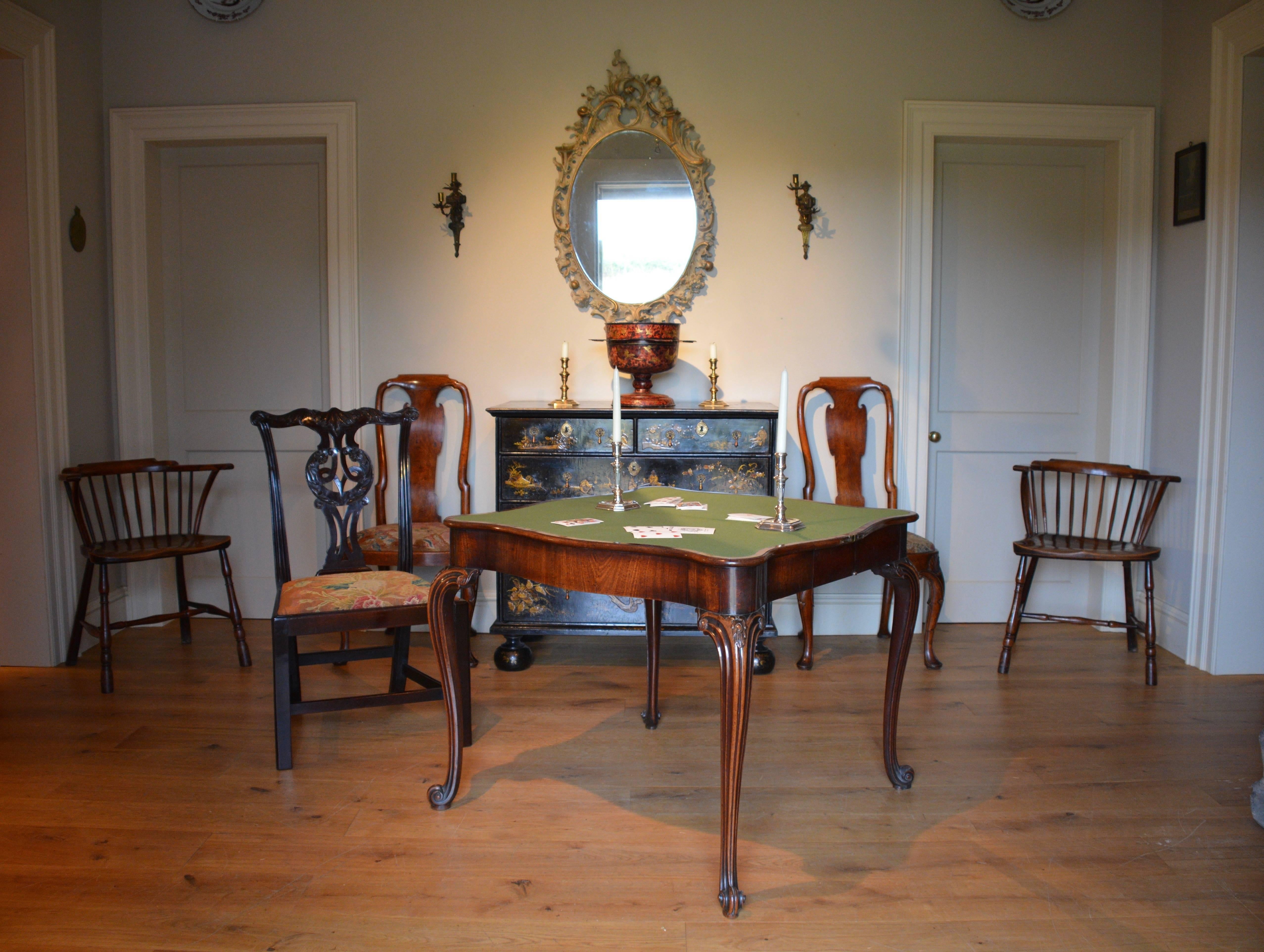 English Fine 18th Century Mahogany Card Table For Sale