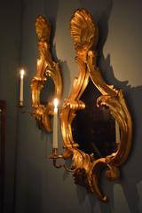 18th Century pair of Carved Giltwood Mirrors