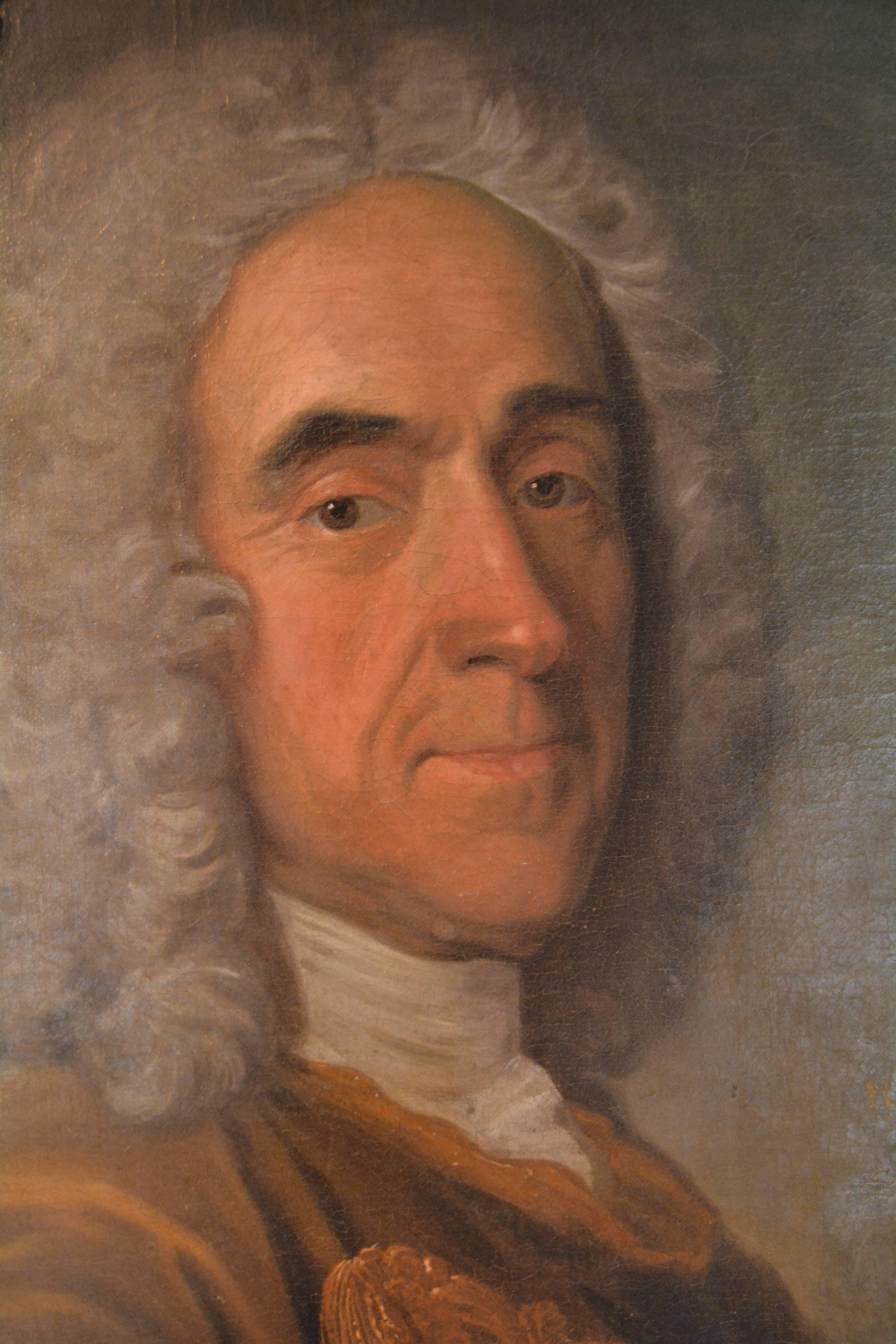Canvas 18th Century Oil Portrait of Richard Viscount Cobham