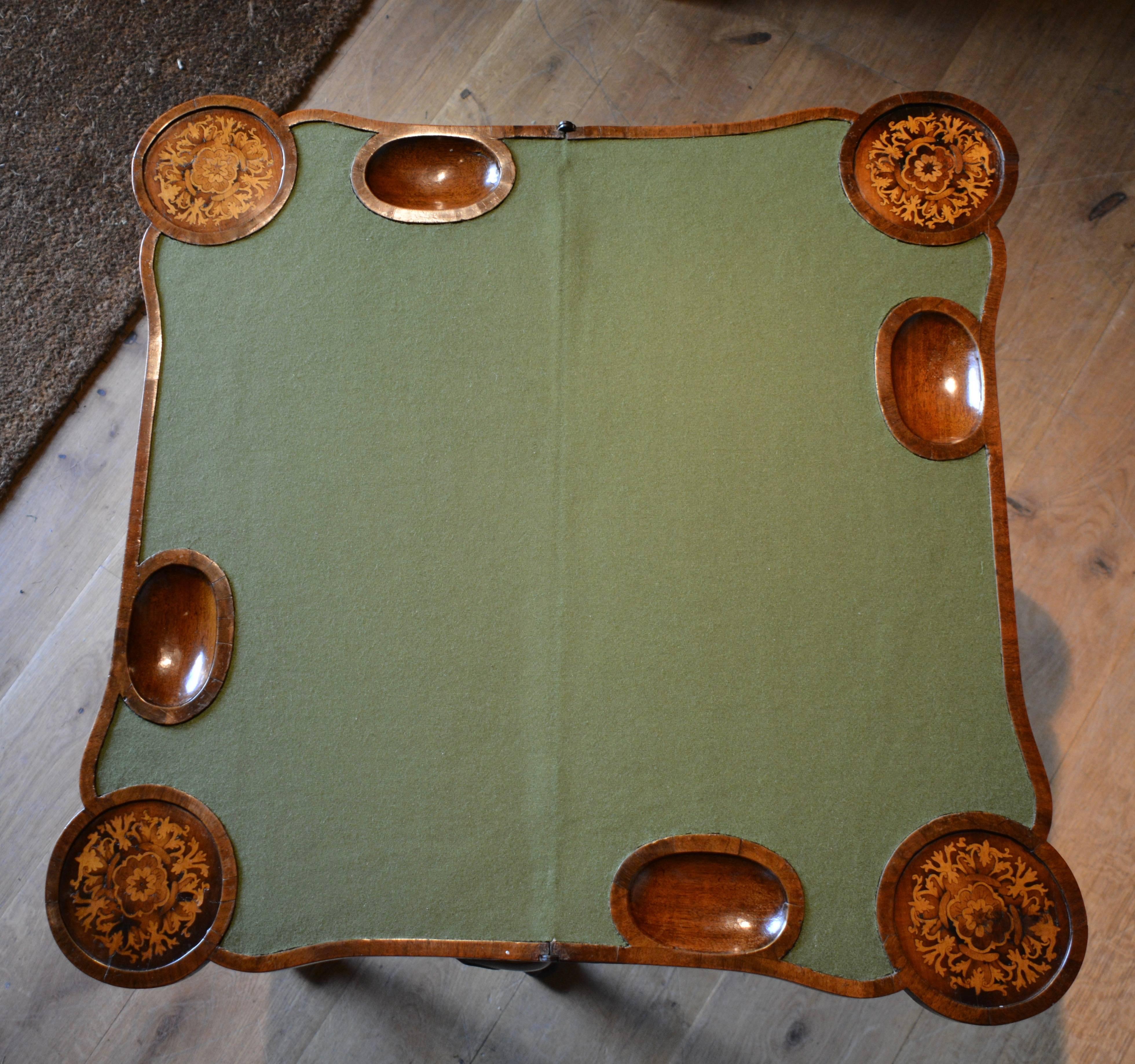 18th Century Irish Walnut Card Table For Sale 4