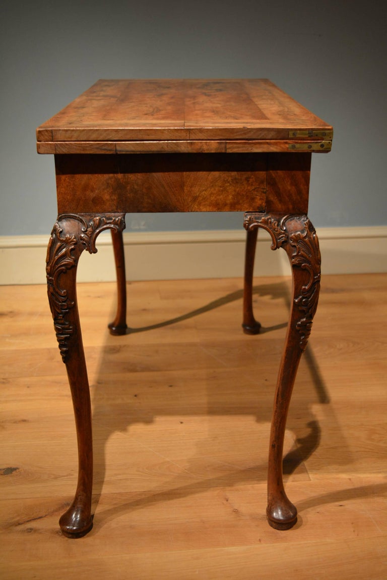 18th Century Walnut Concertina Action Card Table at 1stDibs