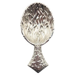 Sterling Silver Gianmaria Buccellati Vulcano Tea Caddy Spoon, Bologna, Italy 20C