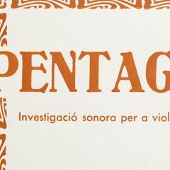 Pentagrama at Sala Gaspar Exhibition Poster, 1982