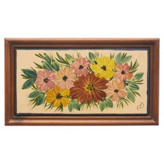 Diaz Costa Ceramic Hand Painted Artwork, circa 1960