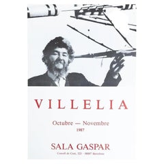 Original 1987 Exhibition Poster by Moisès Villèlia – Sala Gaspar, Barcelona