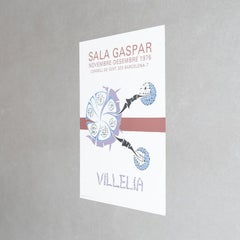 Poster originale della mostra di Moisès Villèlia del 1976 - Sala Gaspar, Barcellona