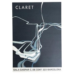 Original 1989 Exhibition Poster by Joan Claret – Sala Gaspar, Barcelona