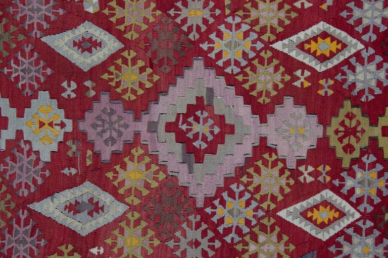 Antique Turkish Kilim Runner, stair runners or hallway runner rugs For