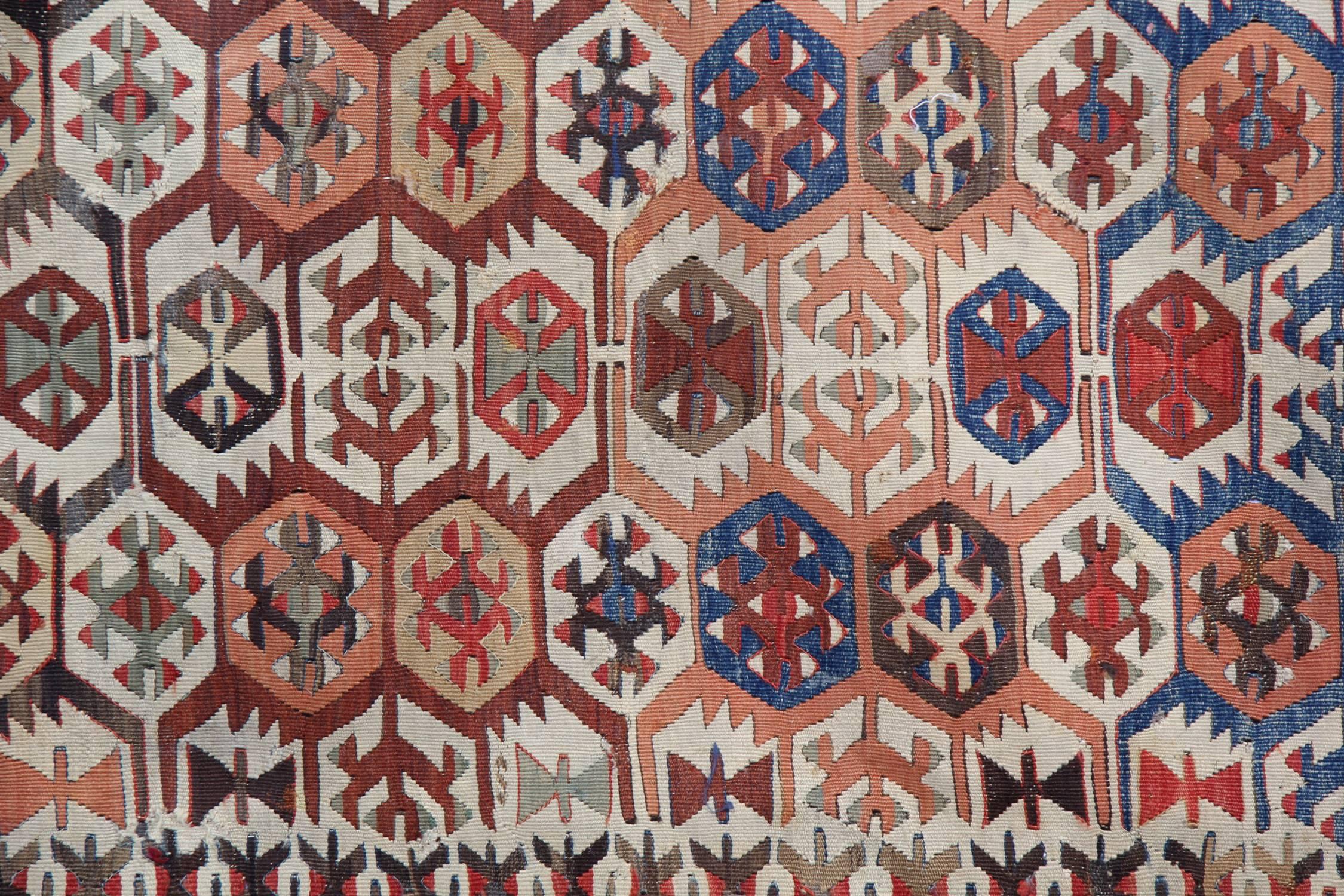Antique Rugs, Kilim Rugs, Turkish Runner Rug  In Excellent Condition In Hampshire, GB