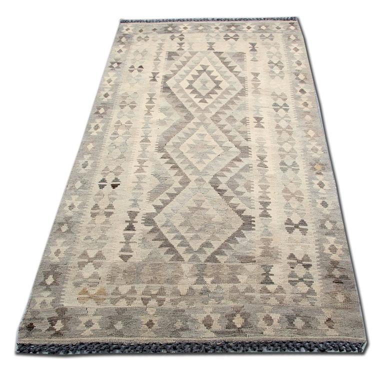 Afghan Kilim Rug with Traditional Elements at 1stdibs
