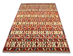 Antique Rug, Vintage Oriental Rug, Striped Kilim Rug Caucasian Handmade Carpet