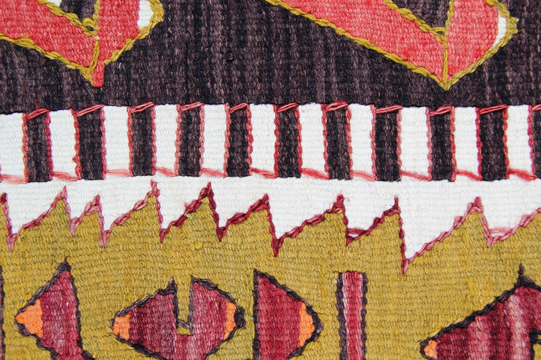 Turc Tapis Kilim anciens, tapis traditionnels orientaux, tapis turcs faits à la main, en vente en vente