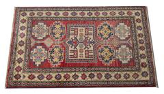 Handmade Afghan Geometric Rugs, Red Carpet Livingroom Rug 96 x 140 cm