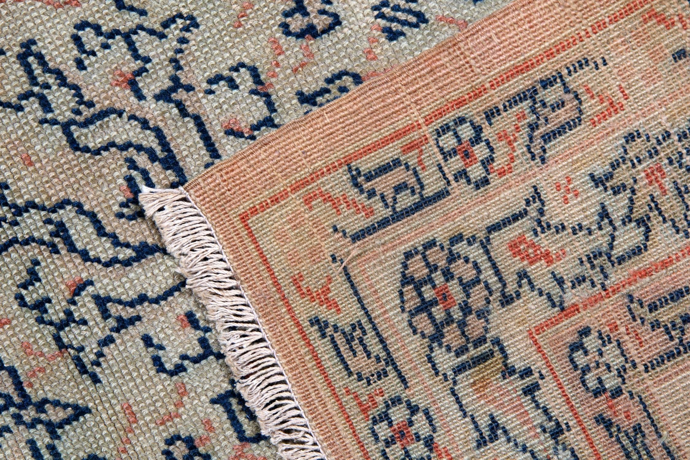 Oushak Handmade Carpet Antique Rugs, Turkish Rugs, Oriental Rugs, Pink Rug Borlou  For Sale