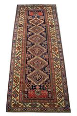 Tappeto antico Runner in lana orientale Tappeto caucasico Hand Made in vendita