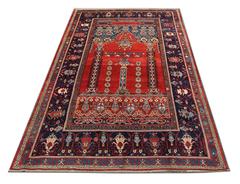 Antique Rugs, Red Handmade Carpet, Caucasian Shirvan Red Oriental Rugs