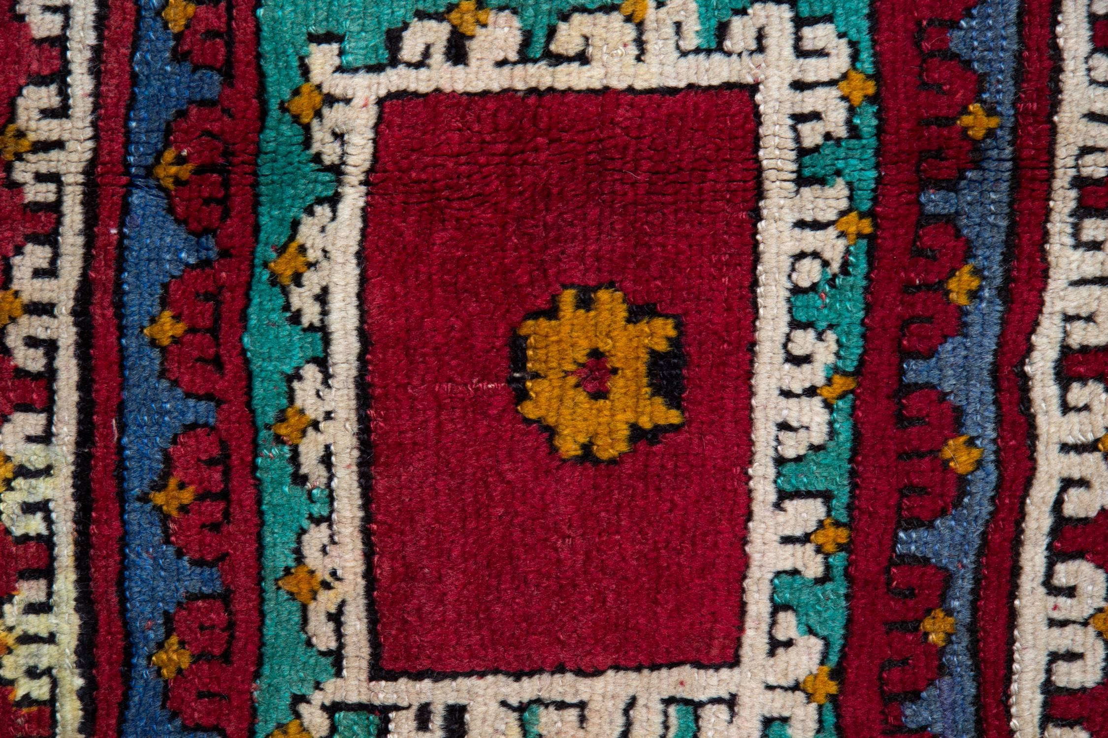 Vegetable Dyed Handmade Carpet Red Antique Rug Oriental Turkish Rug Primitive Living Room Rug