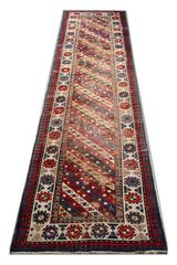 Antique Rugs Runner Caucasian Hand Made Carpet Runners, Oriental Rugs for Sale