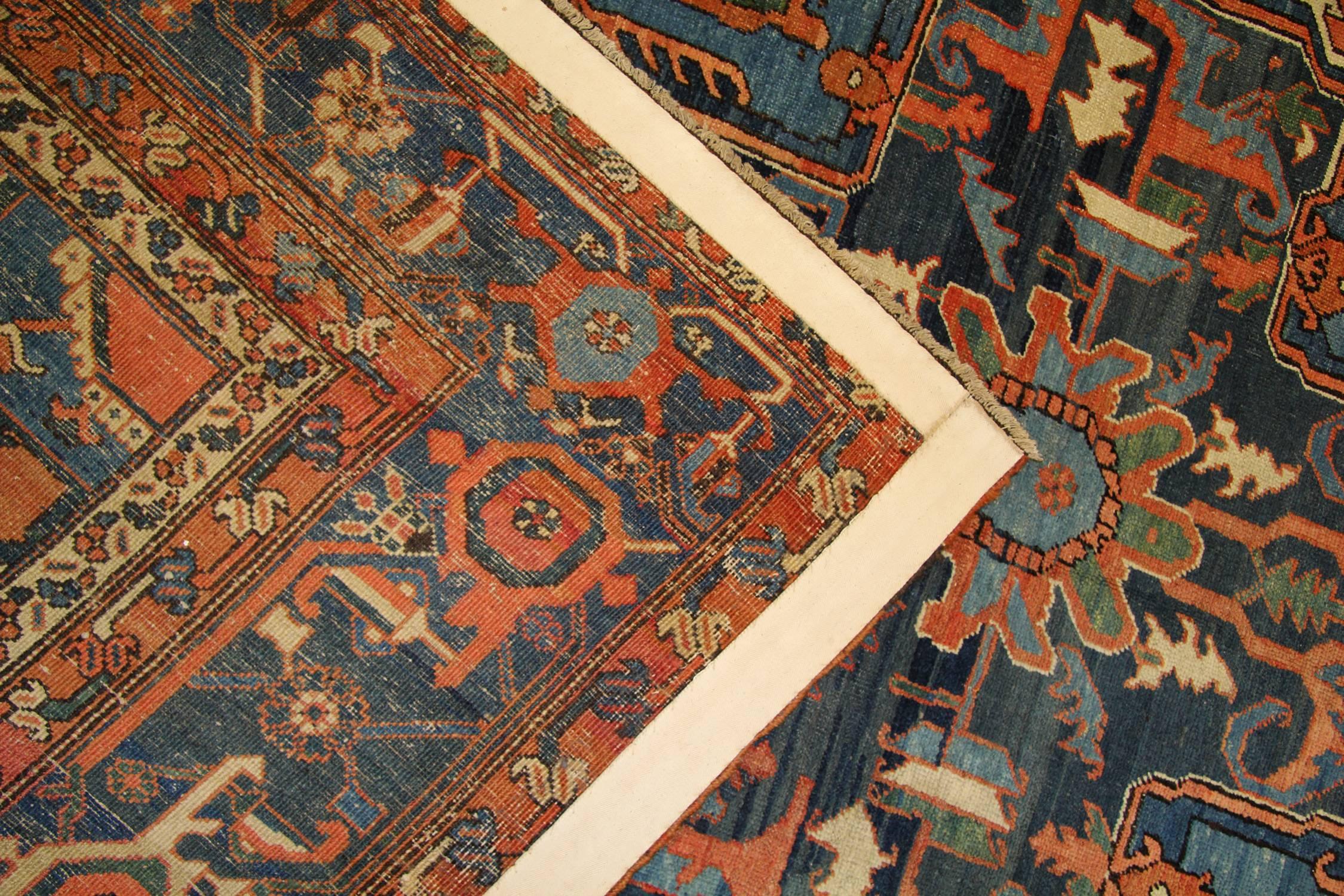 Heriz Serapi Antique Persian Rugs, Serapi Carpet from Heriz