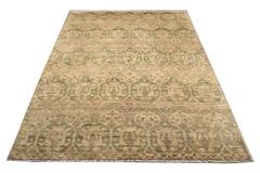 Damask Modern Rug for Sale Handmade Carpet Contemporary Beige Rug