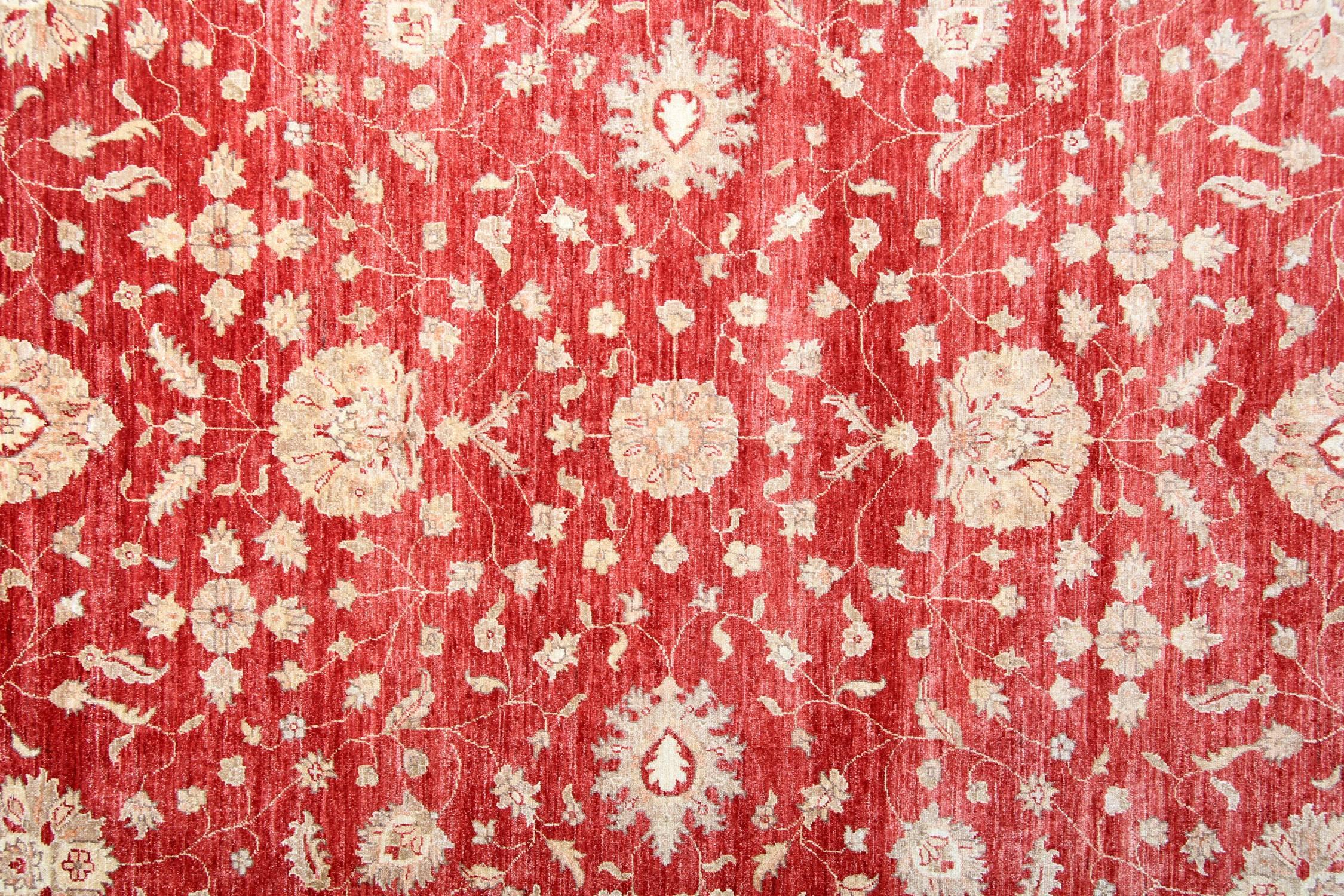 Sultanabad Hand Made Carpet, Contemporary Red Rug, Traditional Oriental Rugs for Sale
