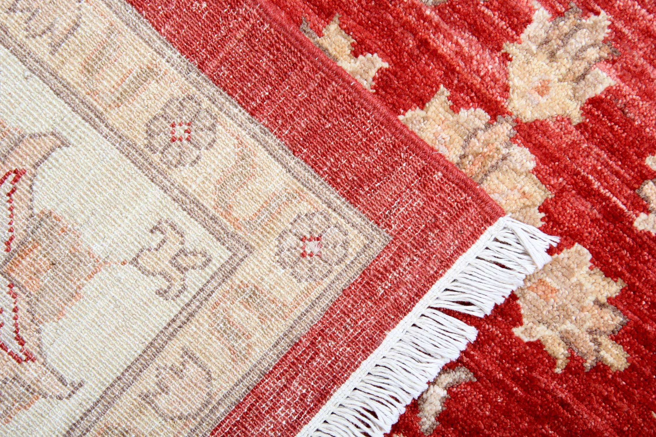 Afghan Hand Made Carpet, Contemporary Red Rug, Traditional Oriental Rugs for Sale