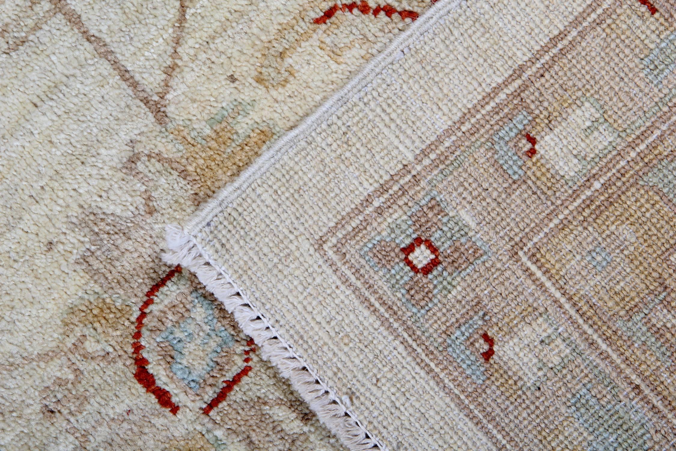 Woven Ziegler Patterned Rug, Cream Oriental Rugs, Afghan 2015