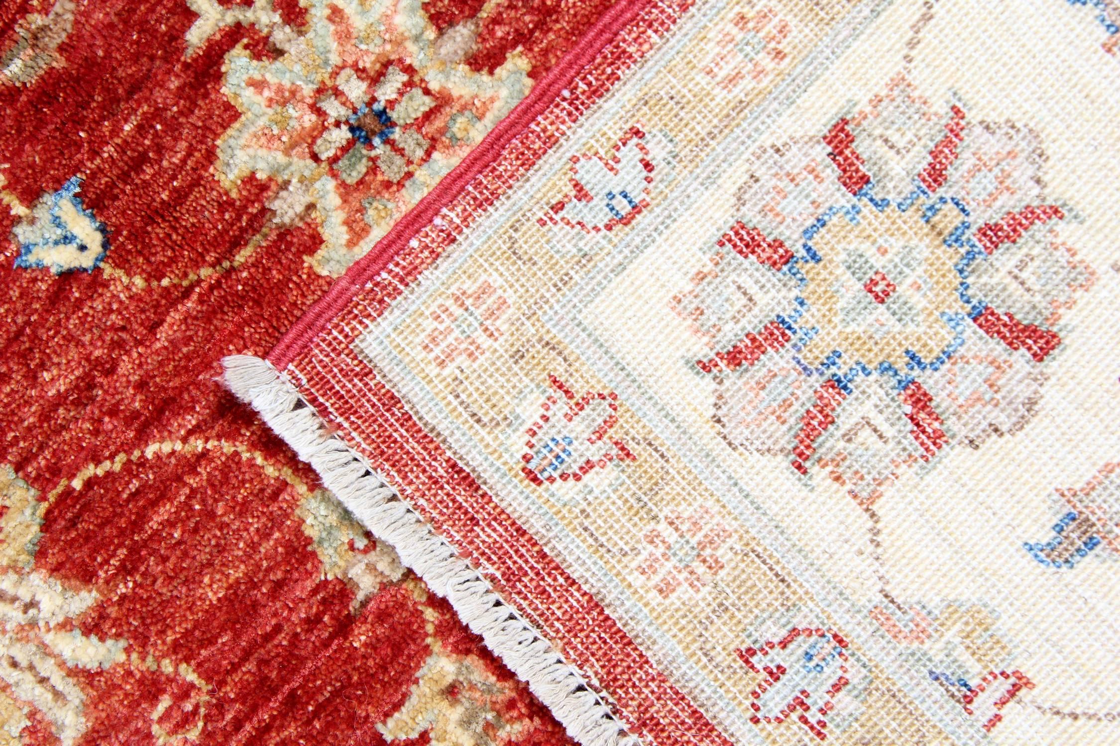 Sultanabad Red Hand Made Carpet Oriental Rugs, Floral Carpet for Sale For Sale
