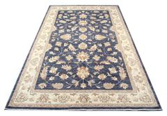Oriental Rug Elegant Navy Blue Rug Hand Made Carpet for Sale