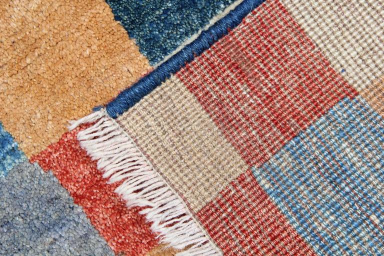 Fine Contemporary Rugs, Modern Carpet, Plaid Design Afghan Rugs For