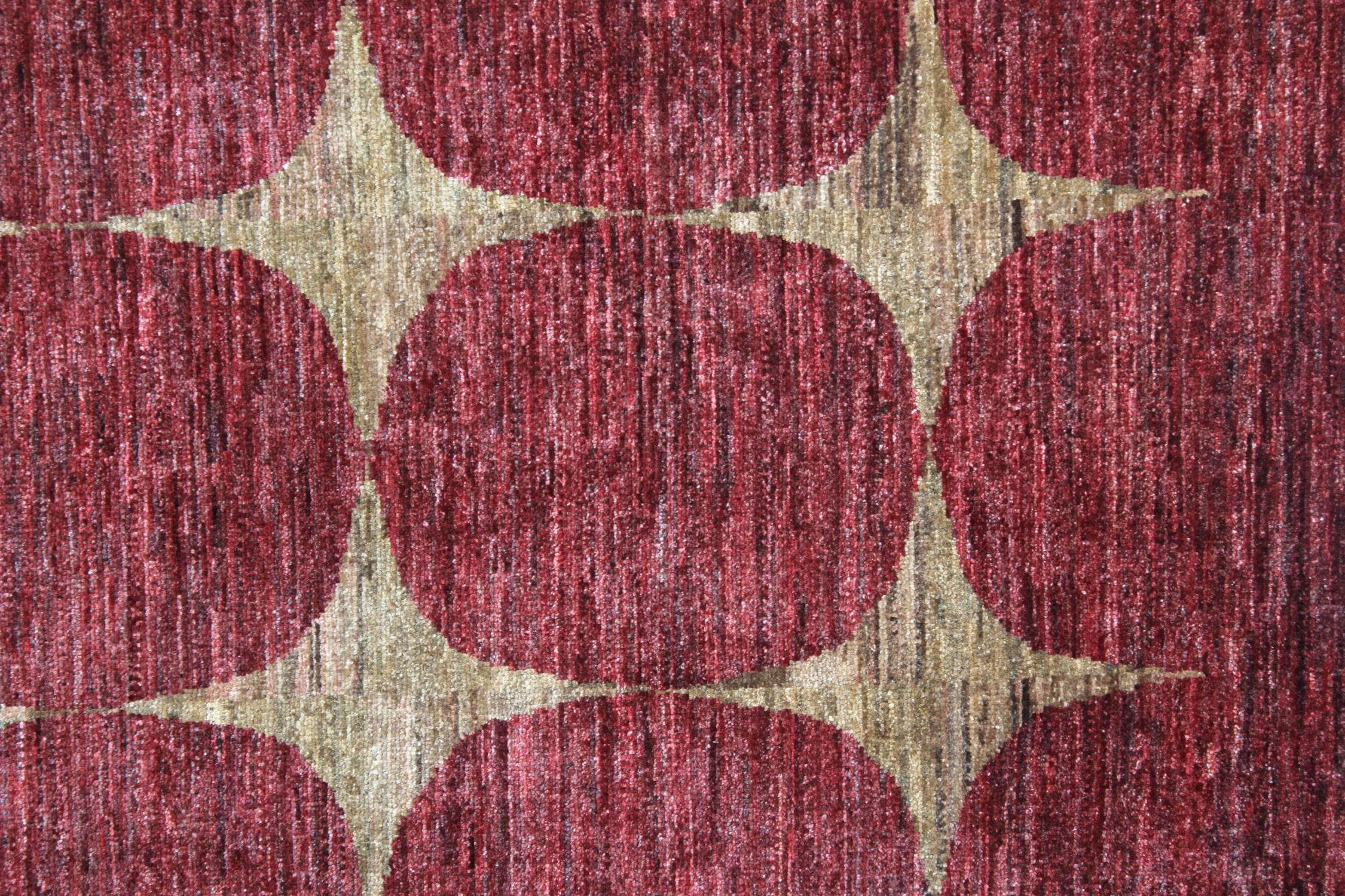 Moderne Tapis modernes orange Tapis contemporains raffinés, Tapis d'Afghanistan en vente