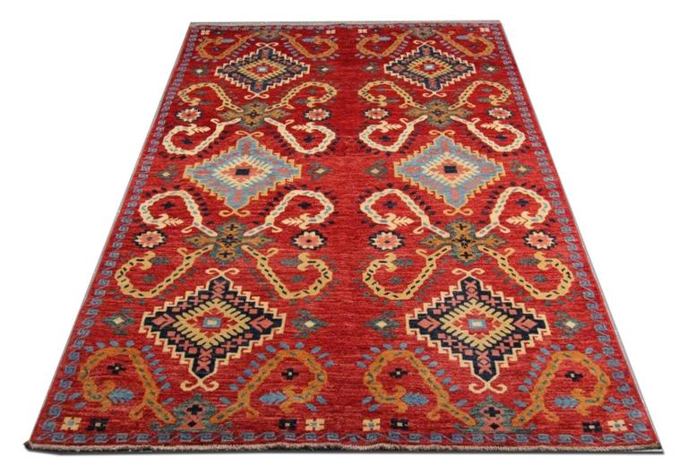 Modern Oriental Rugs Red Fine Contemporary Rugs, Hand Made Carpet for