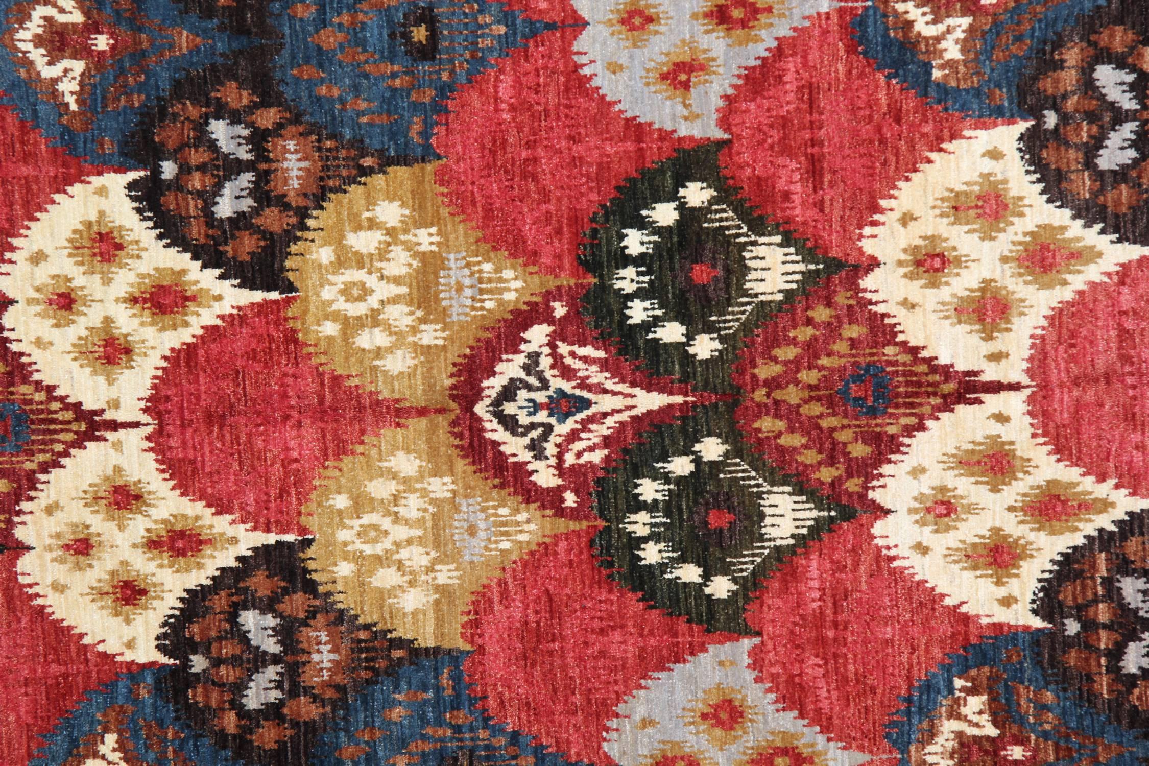 Vegetable Dyed Oriental Rug, Hand Made Carpet Modern Rugs, Contemporary Carpet from Afghanistan