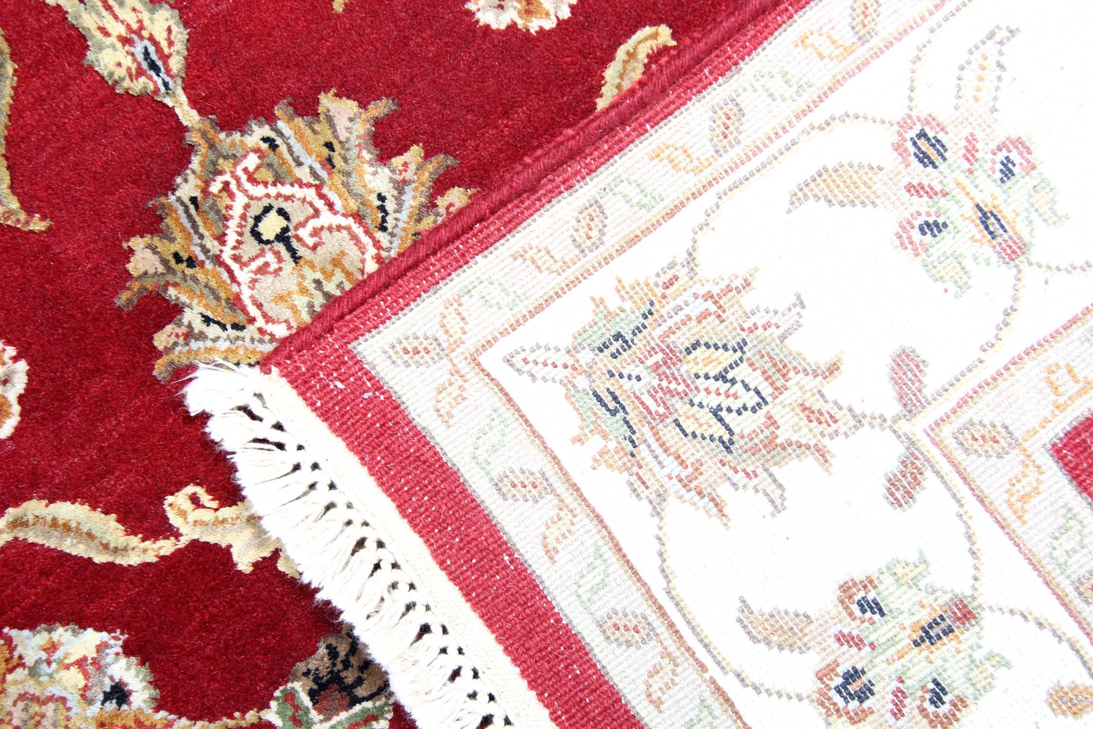 Style international Tapis rouge à motifs floraux, tapis traditionnel fait à la main, tapis de vente en laine en vente