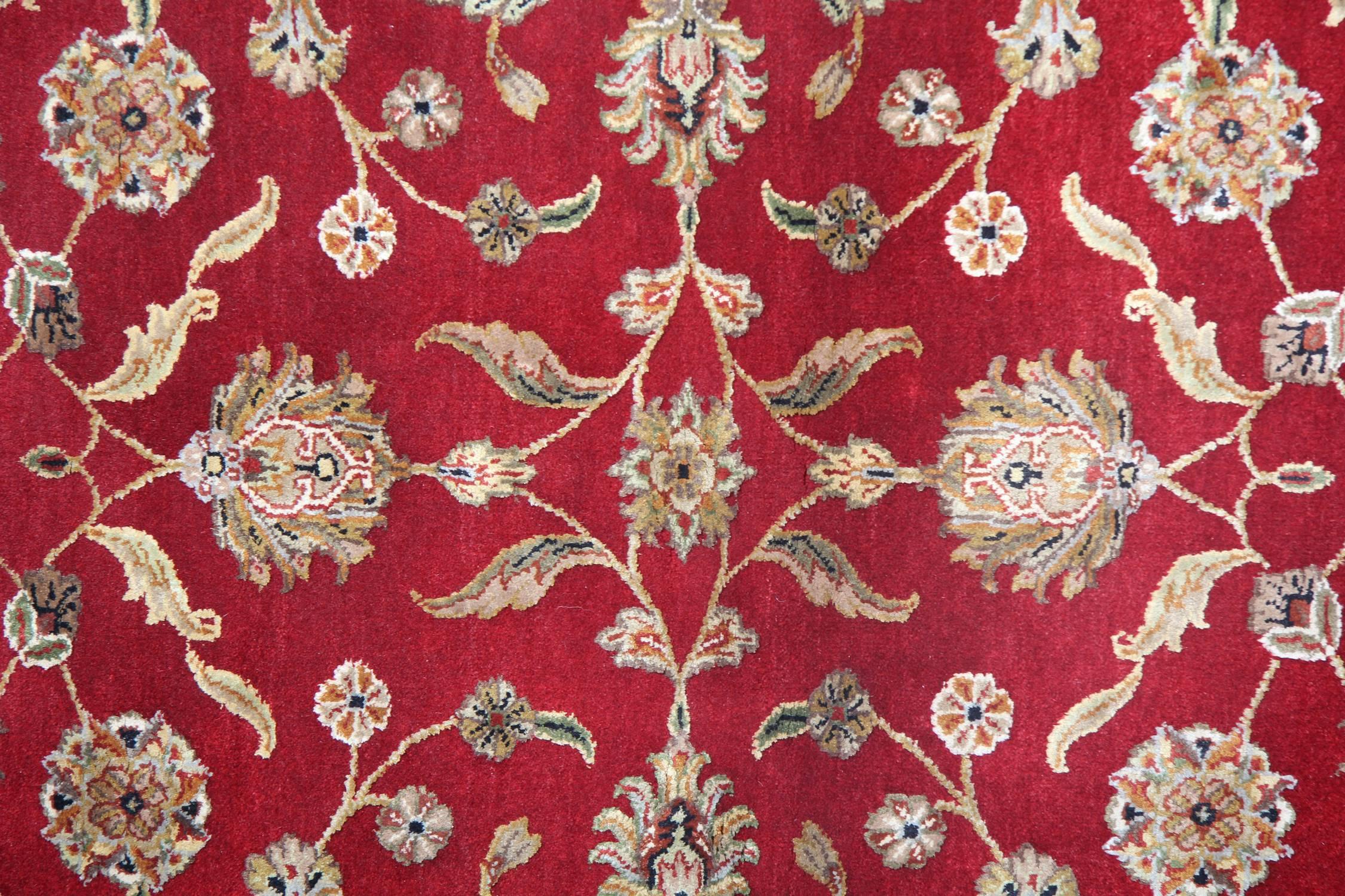 International Style Red Carpet Floral Rug, Traditional Handmade Rugs Sale Wool Area Rug For Sale