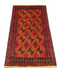 Vintage Rugs Area Oriental Rug, Handmade Carpet Wool Geometric