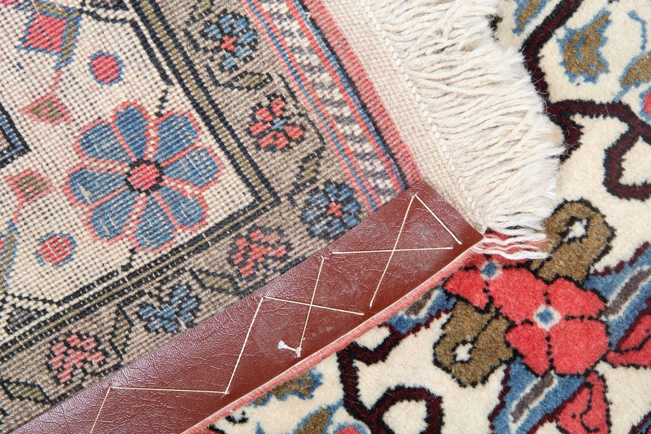 Tribal Handmade Oriental Carpet Rug, Traditional Rust Pink Wool Area Rug For Sale