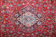 Handmade Traditional Red Rug, Oriental Medallion Carpet Area Rug