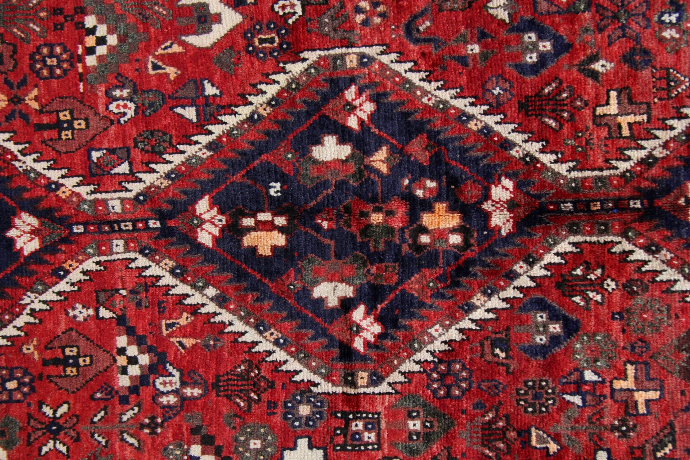 red vintage rug