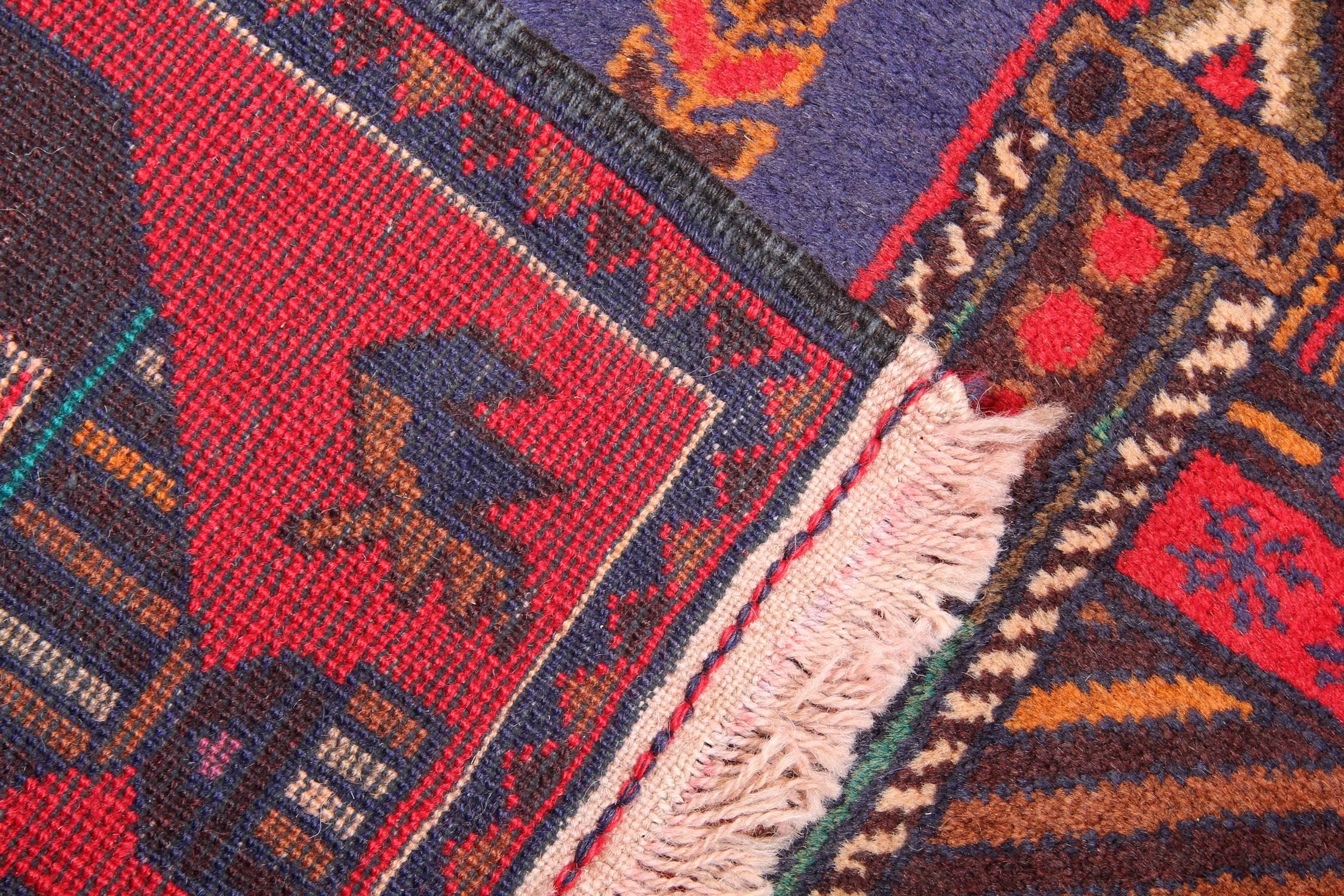 Afghan Red Carpet, Geometric Rustic Rug, Vintage Rugs for Sale For Sale