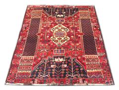 Venta de alfombras geométricas orientales rojas hechas a mano para salones