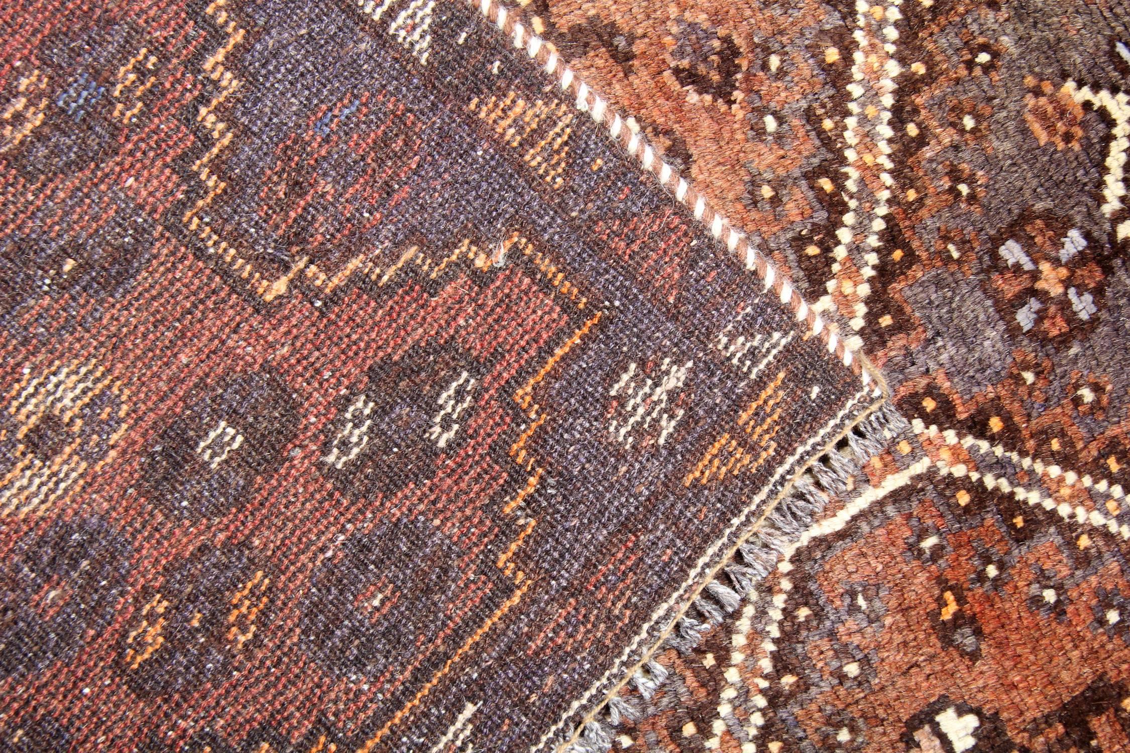 rust vintage rug