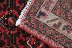 Handmade Carpet Oriental Rust, Red Wool Rustic Runner Rug 400x70cm