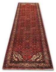 Vintage Handmade Red Runner Rug- Long Oriental Wool Carpet Rug408x110cm