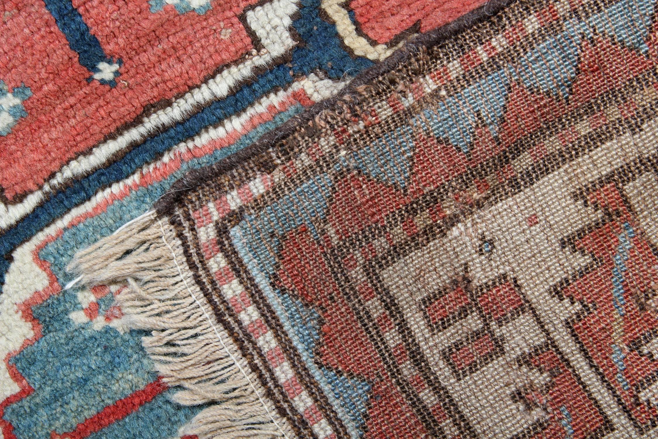 Rustic Antique Rugs Caucasian Carpet Runner Kurdish Runner