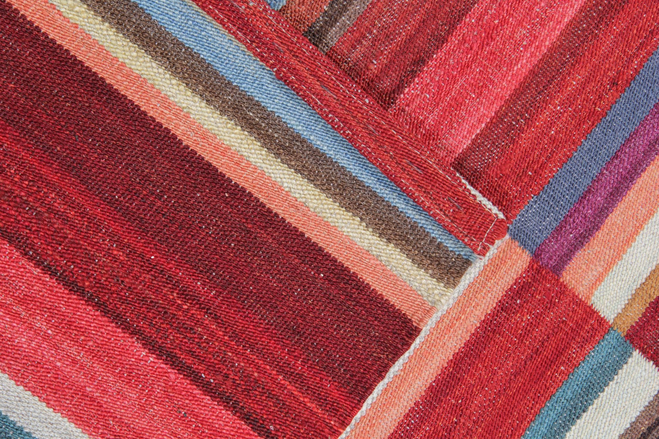 Contemporary Afghan rugs, Multi coloured Kilim Rugs from Afghanistan