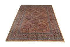 Geometric Rugs with Traditional Design, Brown Rug Antique Carpet from India